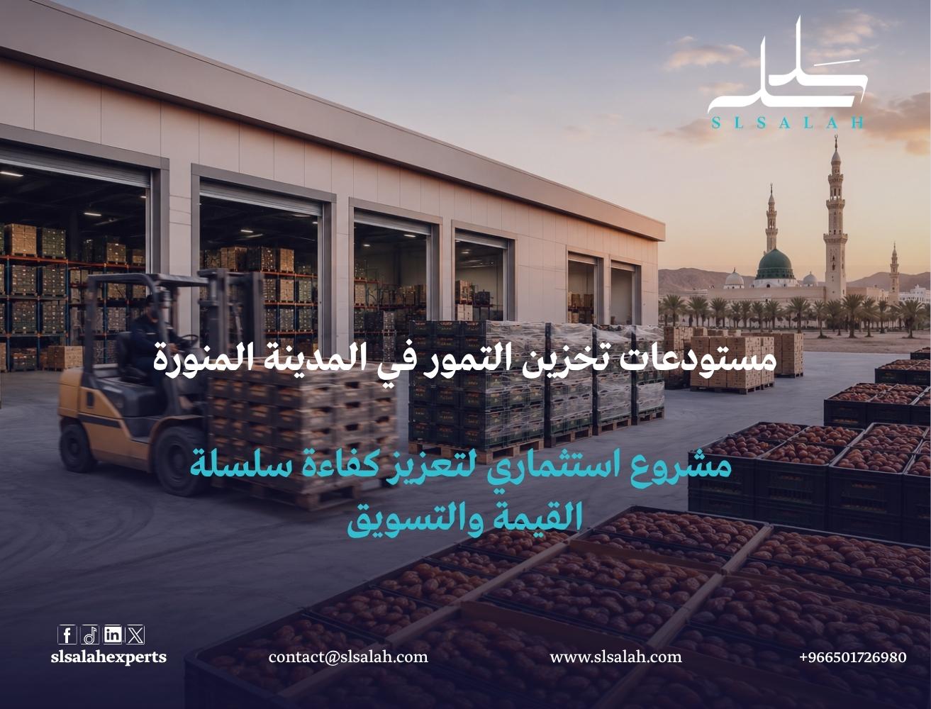 مستودعات تخزين التمور في المدينة المنورة: مشروع استثماري لتعزيز كفاءة سلسلة القيمة والتسويق